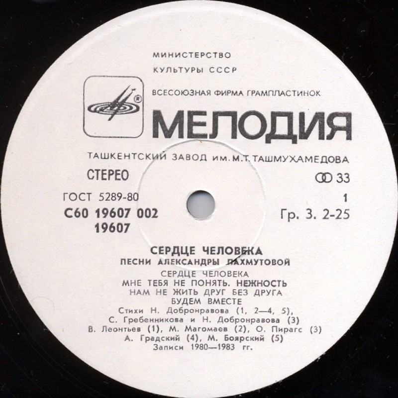 "Сердце человека". Песни Александры Пахмутовой