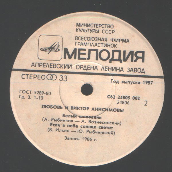 Любовь и Виктор АНИСИМОВЫ (вокальный дуэт)