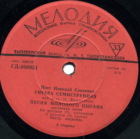 Поёт Николай Сличенко