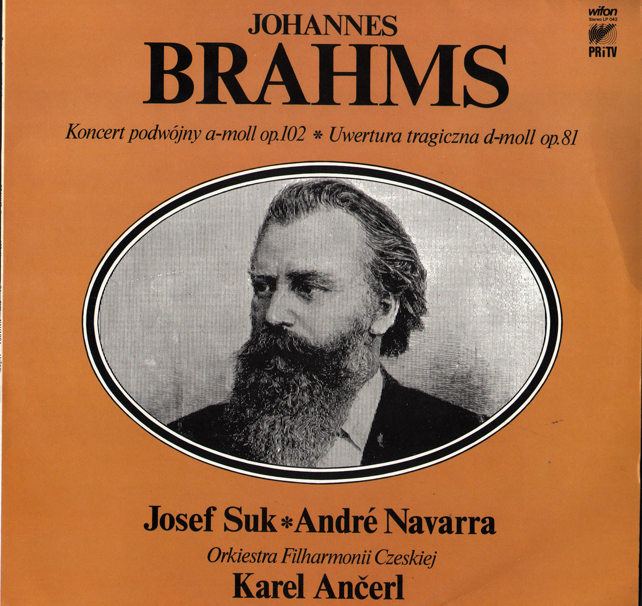 Johannes Brahms ‎– Koncert Podwójny A-Mol Op. 102 / Uwertura Tragiczna D-Moll Op. 81 [по заказу польской фирмы WIFON, LP 042]