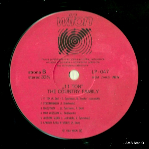 Country Family ‎– 11 Ton [по заказу польской фирмы WIFON, LP 047]