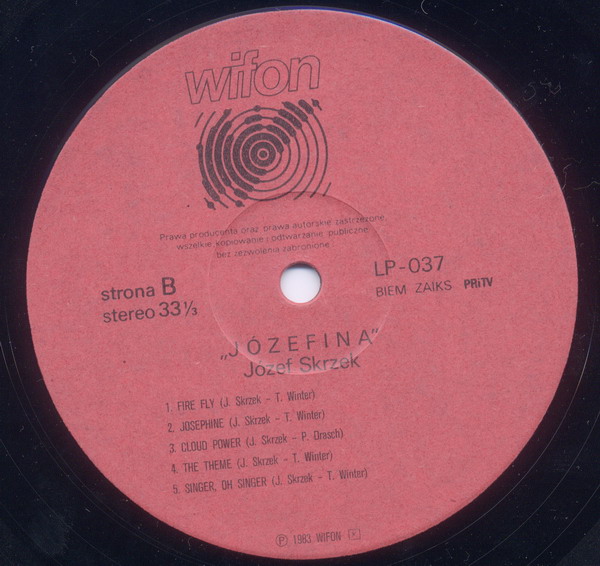 Józef Skrzek ‎– Józefina  [по заказу польской фирмы WIFON, LP 037]
