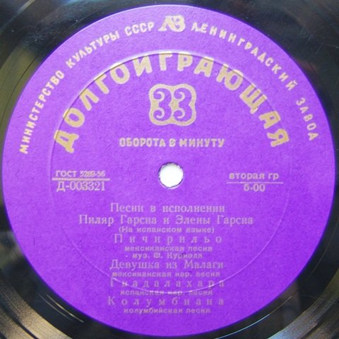 Пиляр и Элена ГАРСИА в сопр. инстр. ансамбля п/у В. Мещерина (на испанском языке)