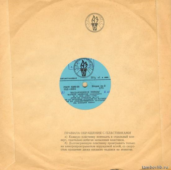 Мариан Андерсон (контральто)