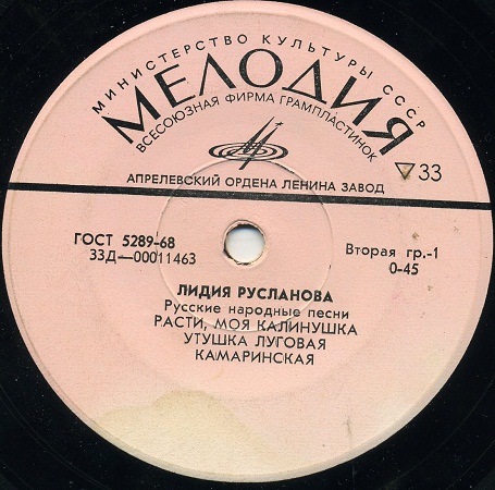 Лидия Русланова. Русские народные песни