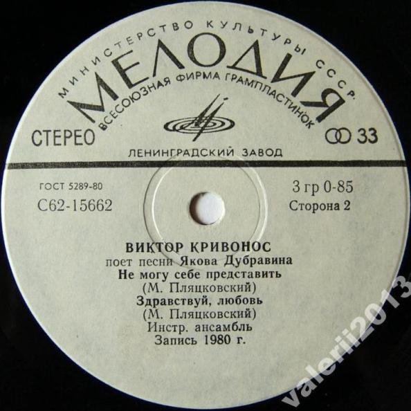 Виктор КРИВОНОС поет песни Якова Дубравина