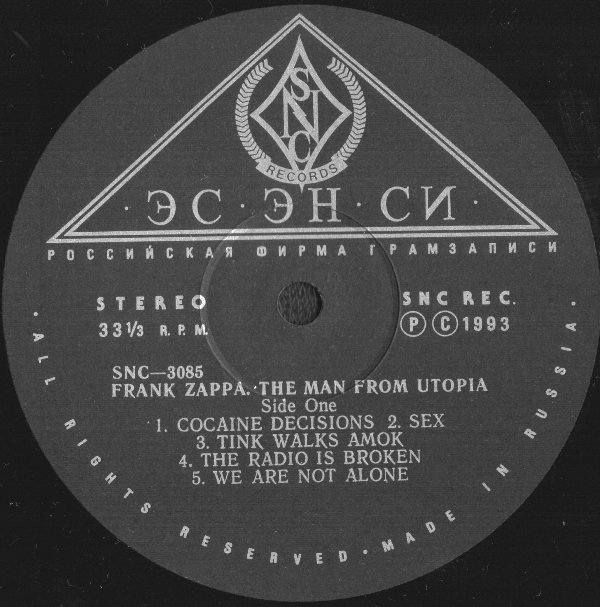 Frank ZAPPA. The Man From Utopia