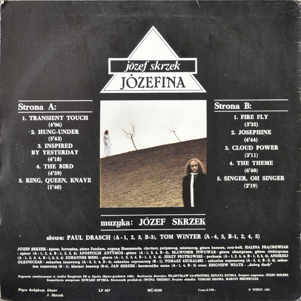 Józef Skrzek ‎– Józefina  [по заказу польской фирмы WIFON, LP 037]