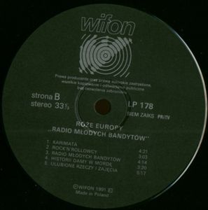 Róże Europy - Radio młodych bandytów [по заказу польской фирмы WIFON, LP 178]
