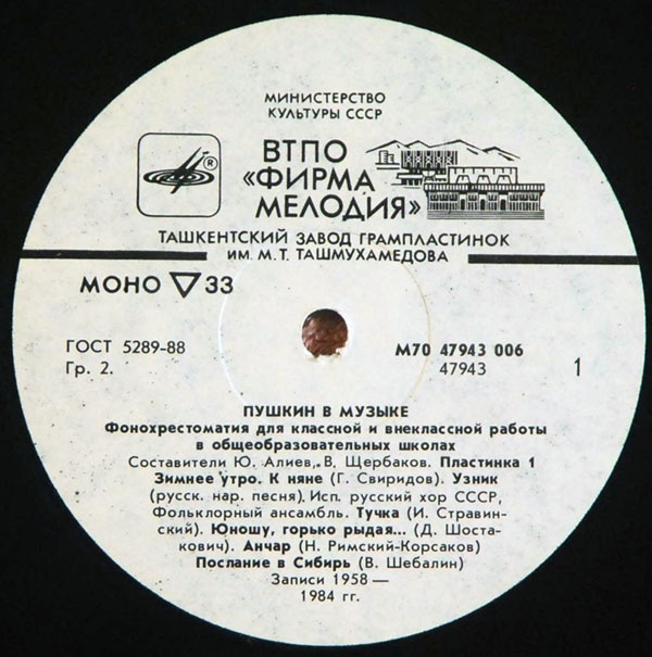 ПУШКИН В МУЗЫКЕ.