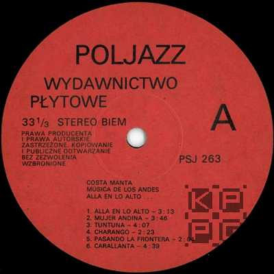 Costa Manta - Musika de Los Andes [по заказу польской фирмы POLJAZZ, PSJ 263]