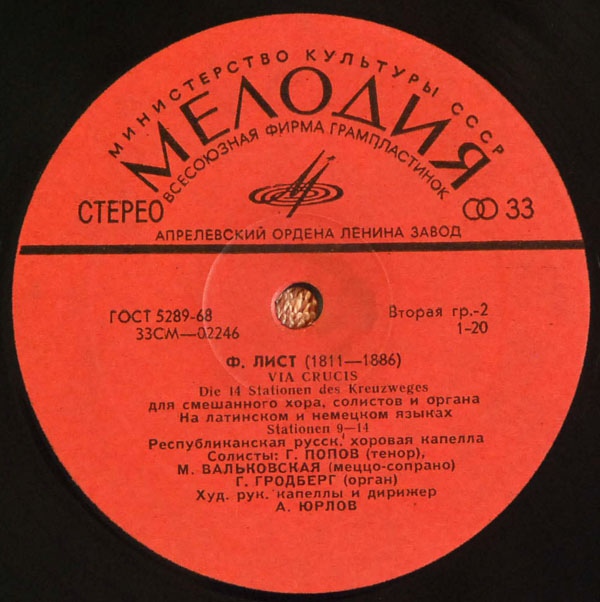 Ф. Лист. "VIA CRUCIS"