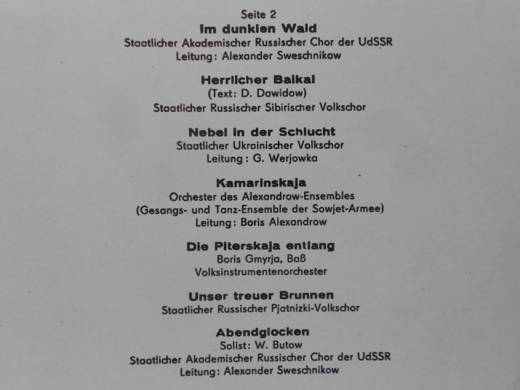 Beliebte Russische Volkslieder