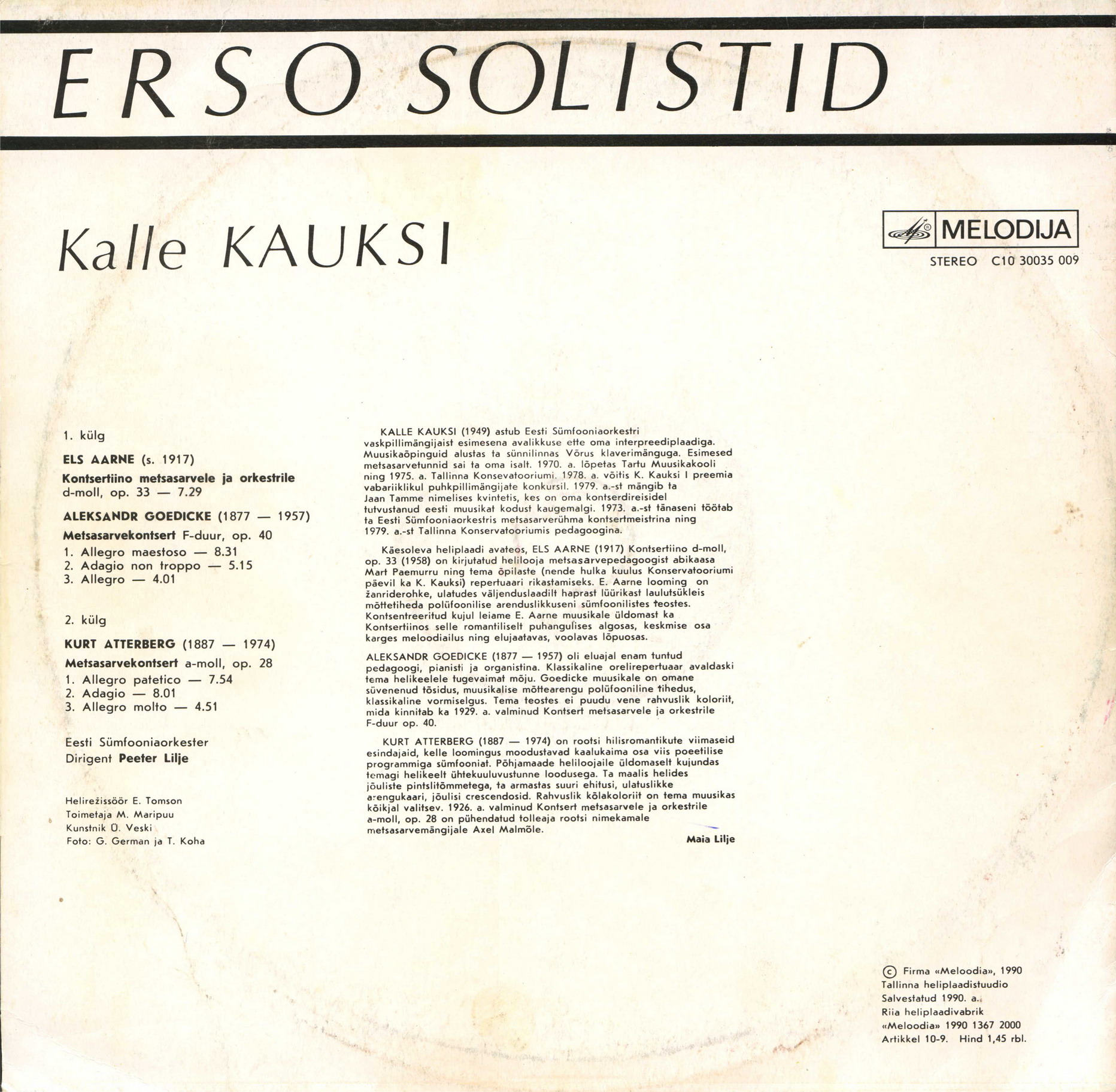 КАУКСИ Калле (валторна).