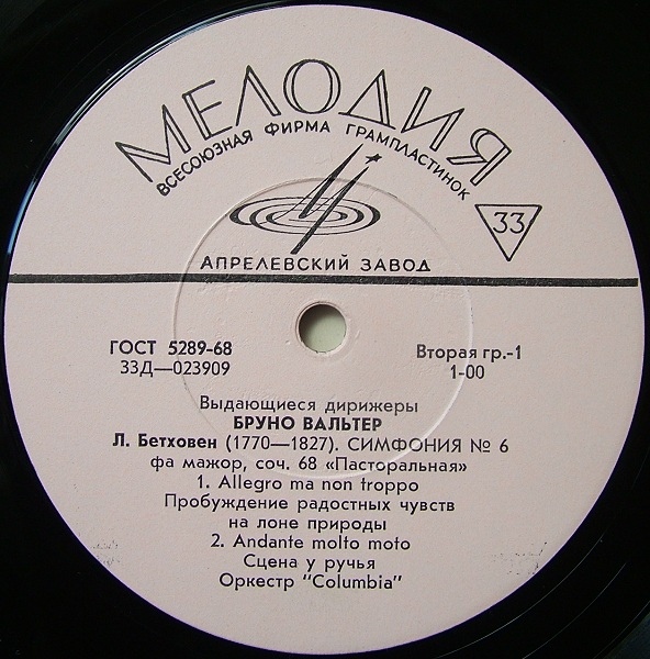 Л. БЕТХОВЕН Симфония № 6 (Бруно Вальтер)