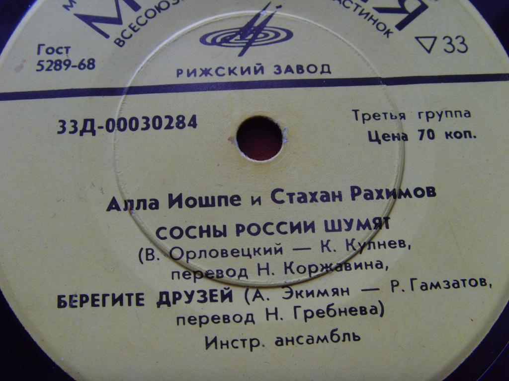 Алла Иошпе и Стахан Рахимов