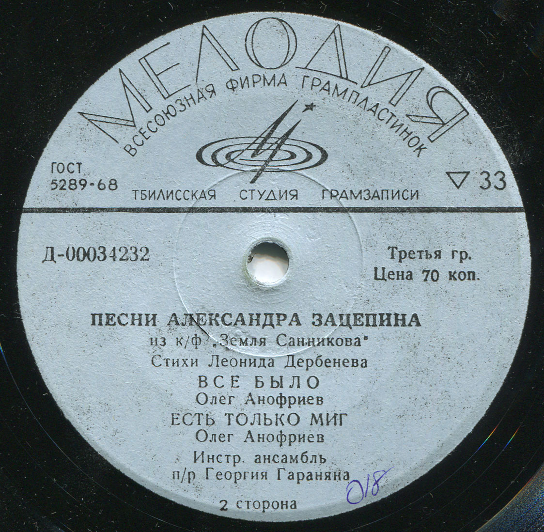 Песни Александра Зацепина на стихи Леонида Дербенева