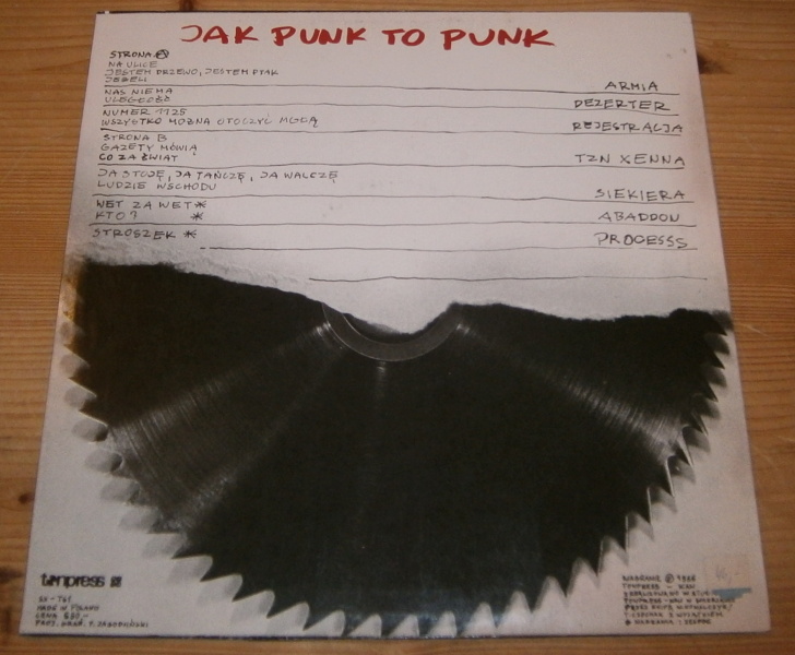 Jak Punk To Punk [по заказу польской фирмы TONPRESS, SX-T 61]