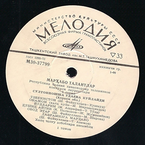 «МАРХАБО ТАЛАНТЛАР» (лауреаты Республиканского телевизионного конкурса художественной самодеятельности). Вып. 2