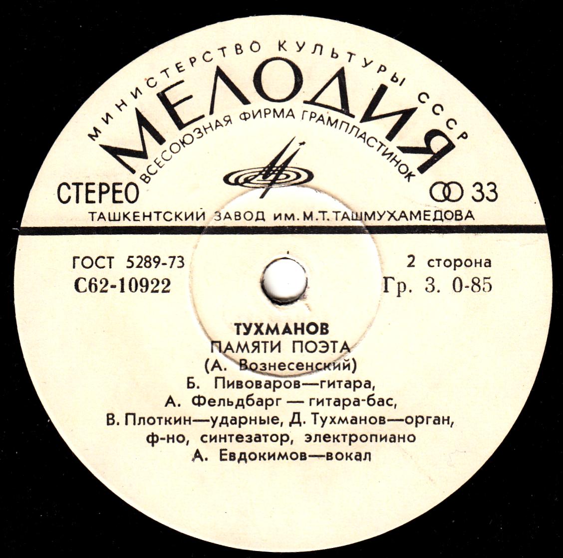 Тухманов. Памяти гитариста. Памяти поэта