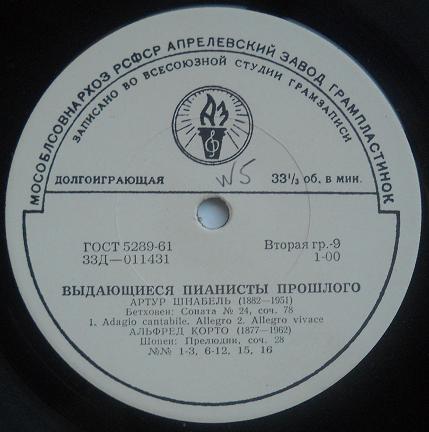 Выдающиеся пианисты прошлого (Комплект из 7 пластинок)