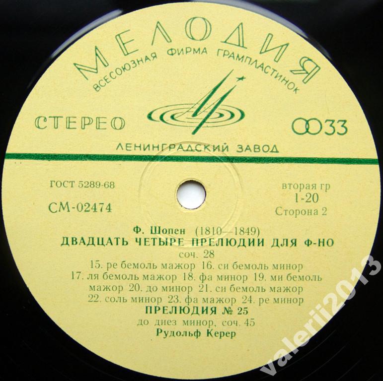 Ф. Шопен: Прелюдии (Рудольф Керер, ф-но)