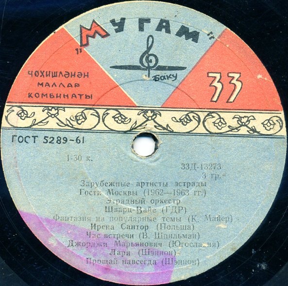 Зарубежные артисты эстрады - гости Москвы (1962-1963 гг.)