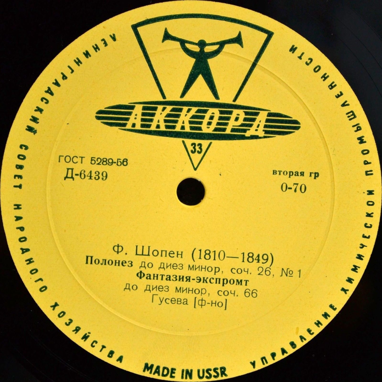 Ф. ШОПЕН. Играет Тамара Гусева (фортепиано)