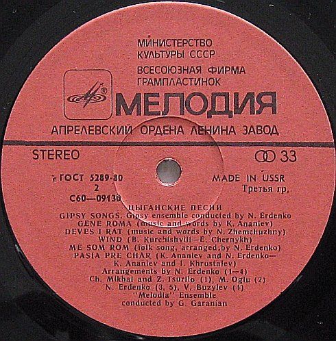 Цыганские песни. Ансамбль цыган п/у Николая Эрденко