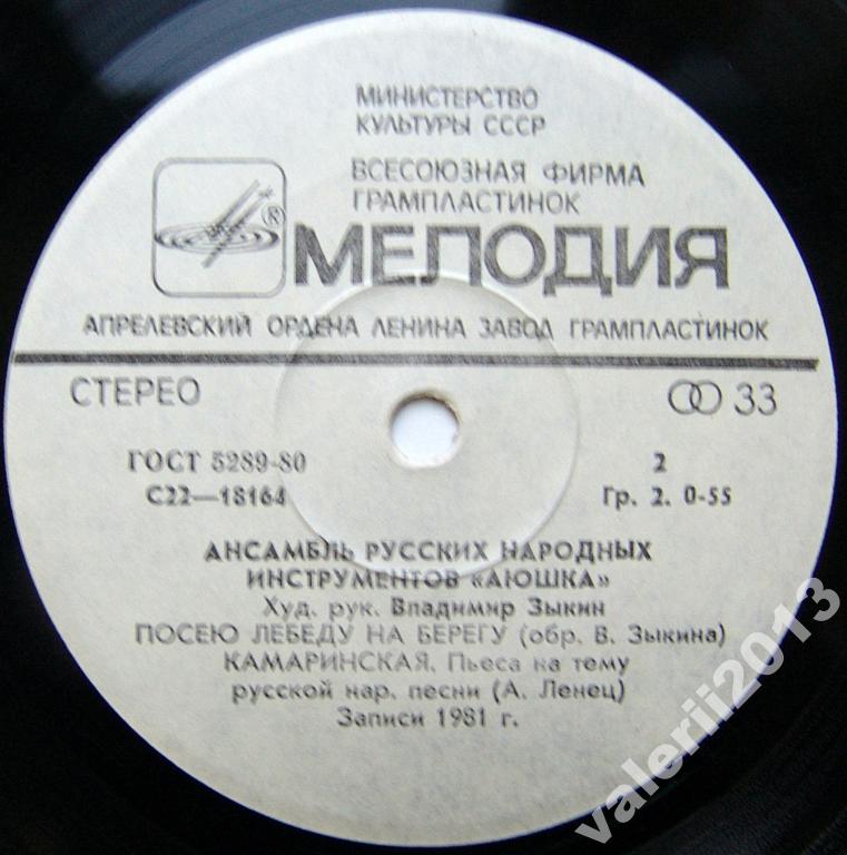 АНСАМБЛЬ РУССКИХ НАР. ИНСТРУМЕНТОВ «АЮШКА», худ. рук. Владимир Зыкин.