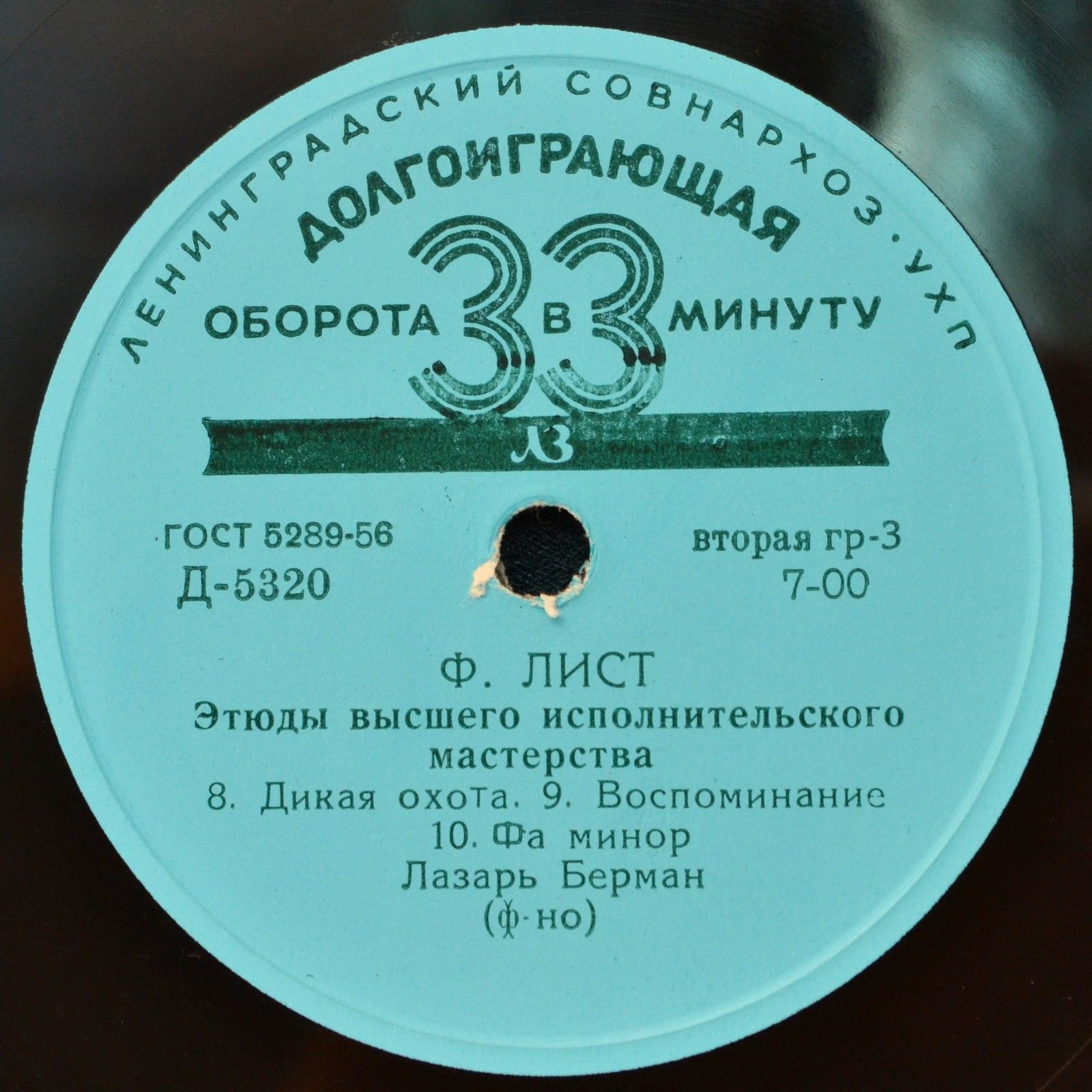Ф. ЛИСТ Этюды высшего исполнительского мастерства (Лазарь Берман, ф-но)