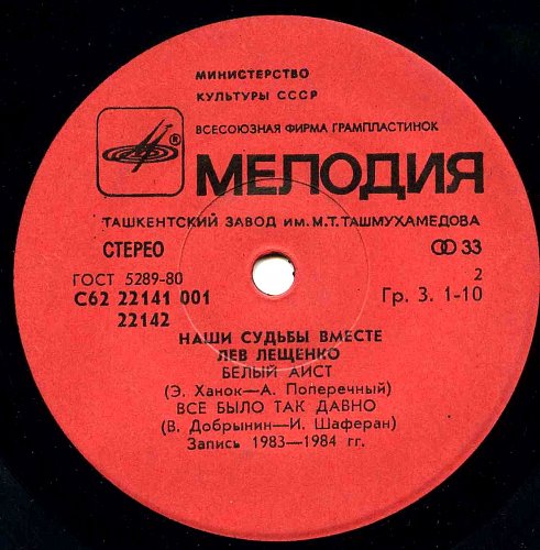 Лев ЛЕЩЕНКО. «Наши судьбы вместе»