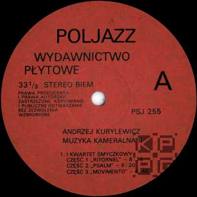 Andrzej Kurylewicz ‎– Muzyka Kameralna 2  [по заказу польской фирмы POLJAZZ, PSJ 255]