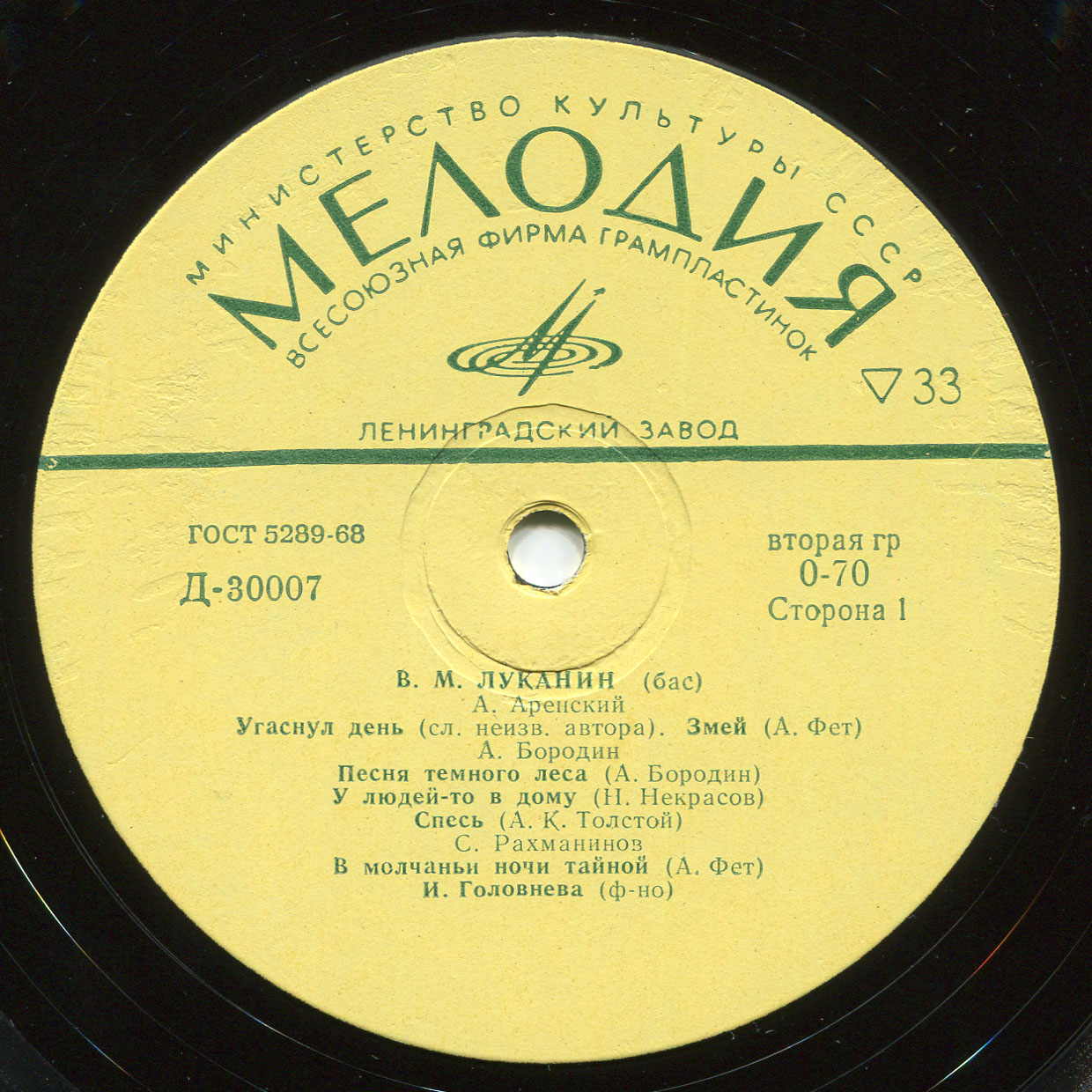 В. М. ЛУКАНИН (бас)