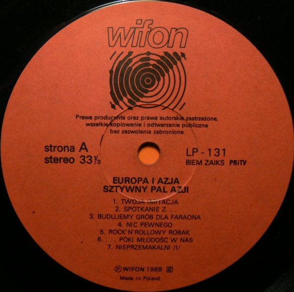 Sztywny Pal Azji - Europa i Azja [по заказу польской фирмы WIFON, LP 131]