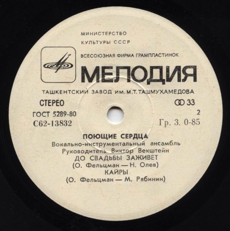 ВИА «ПОЮЩИЕ СЕРДЦА», рук. Виктор Векштейн.
