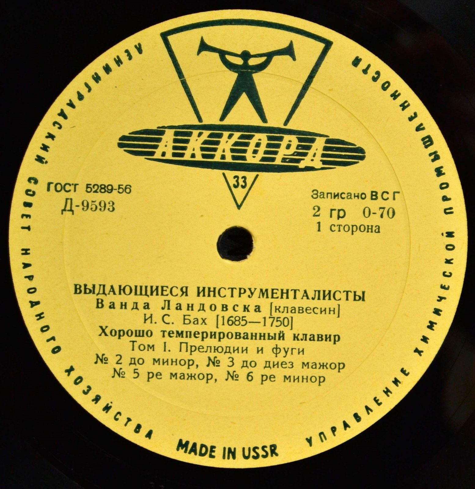 Ванда ЛАНДОВСКА (клавесин, 1879–1959) «И. С. Бах. Хорошо темперированный клавир. Том I» [Выдающиеся инструменталисты]