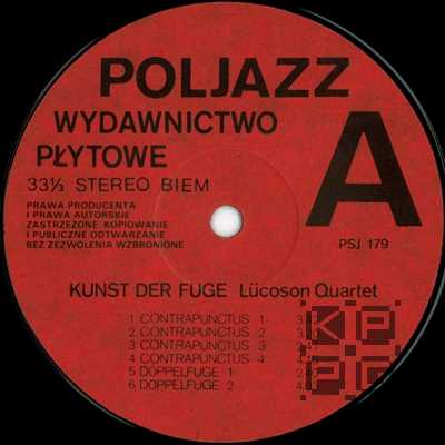 Lücoson Quartett - Johann Sebastian Bach - Die Kunst der Fuge BWV1080 [по заказу польской фирмы POLJAZZ, PSJ 179]