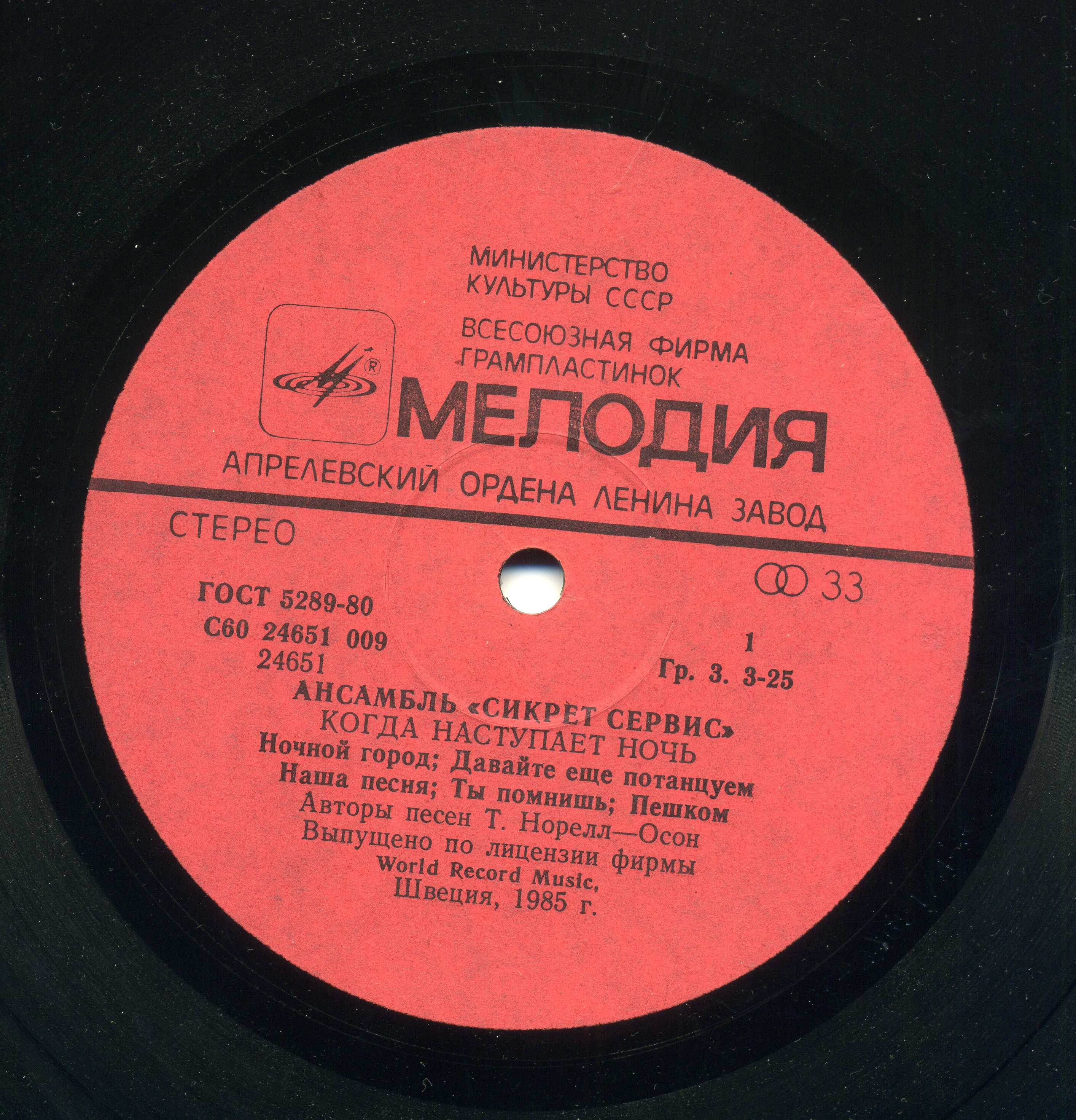 Ансамбль "Сикрет Сервис" - Когда наступает ночь