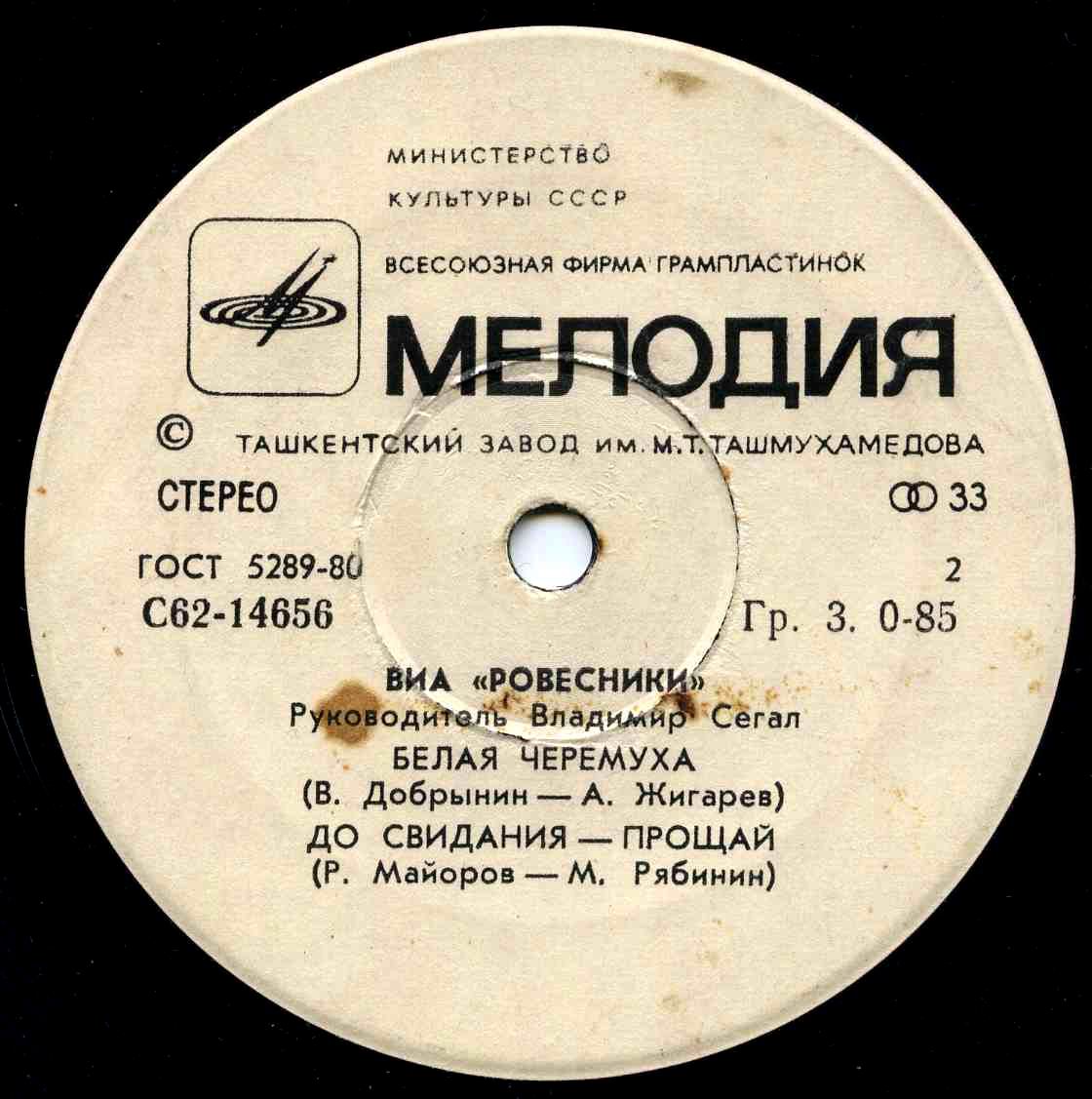 ВИА "РОВЕСНИКИ" Руководитель Владимир Сегаль