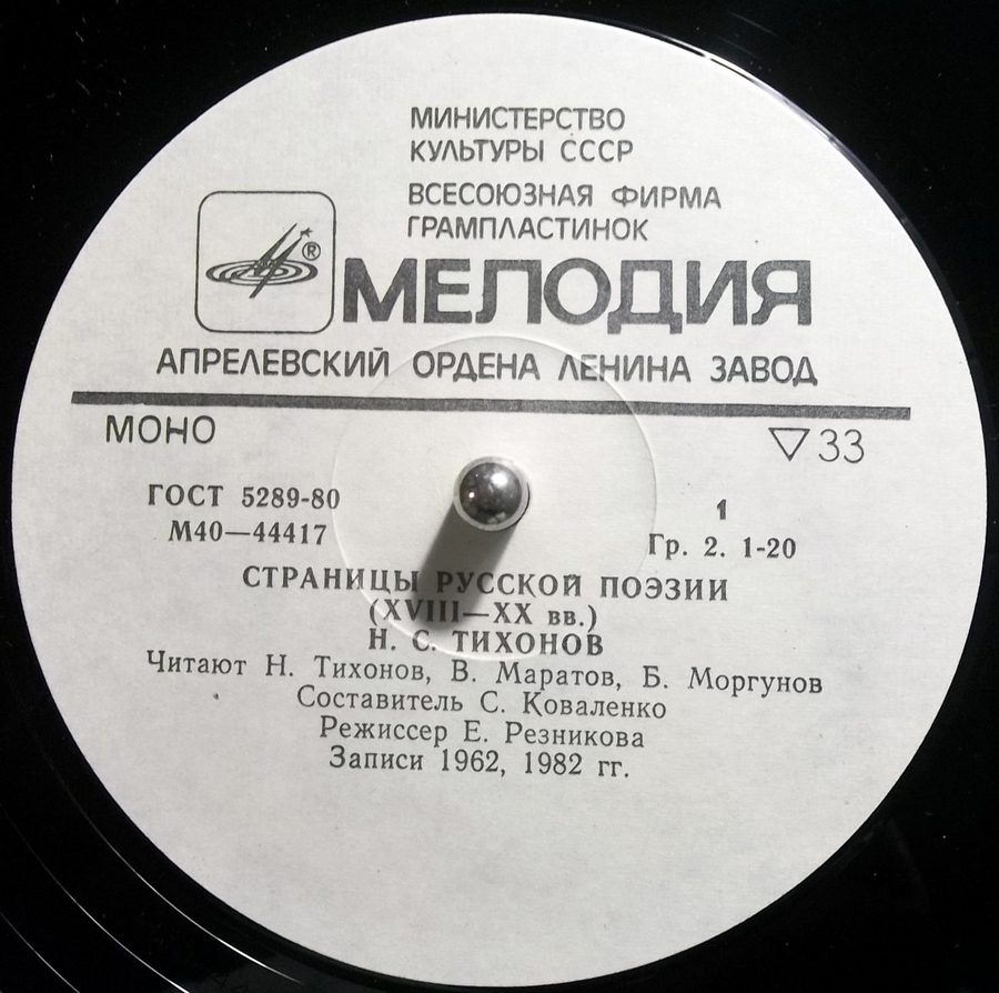 Страницы русской поэзии XVIII-XX вв. Н.С.Тихонов