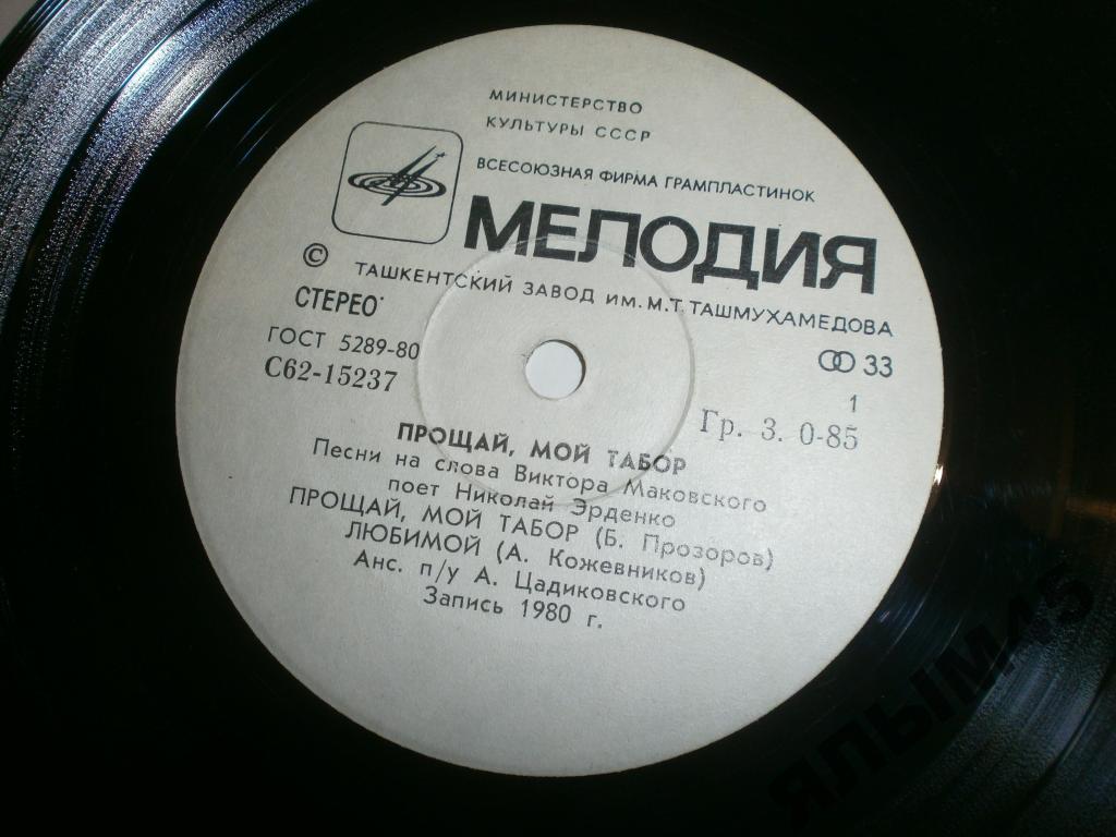 ПРОЩАЙ, МОЙ ТАБОР: Песни на слова Виктора Маковского поет Николай Эрденко