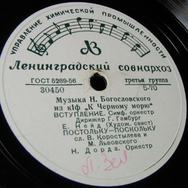 Музыка Н. Богословского из к/ф «К Чёрному морю»