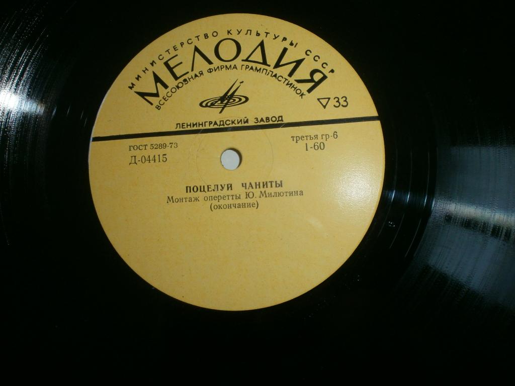 Ю. МИЛЮТИН: «Поцелуй Чаниты», монтаж оперетты