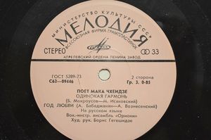 Поёт Мака Чхеидзе