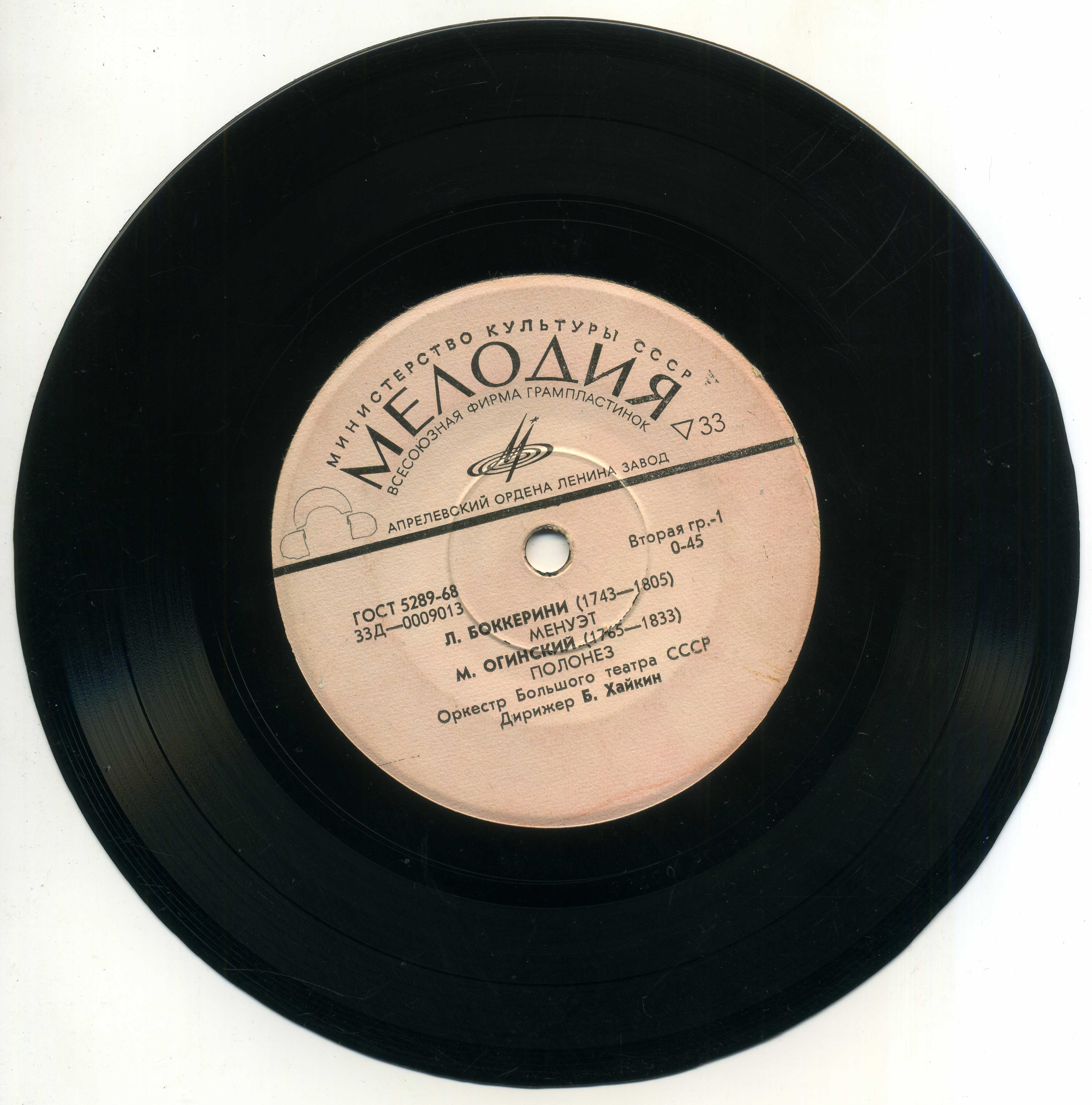 Оркестр Большого театра СССР. Дирижёр Б. Хайкин