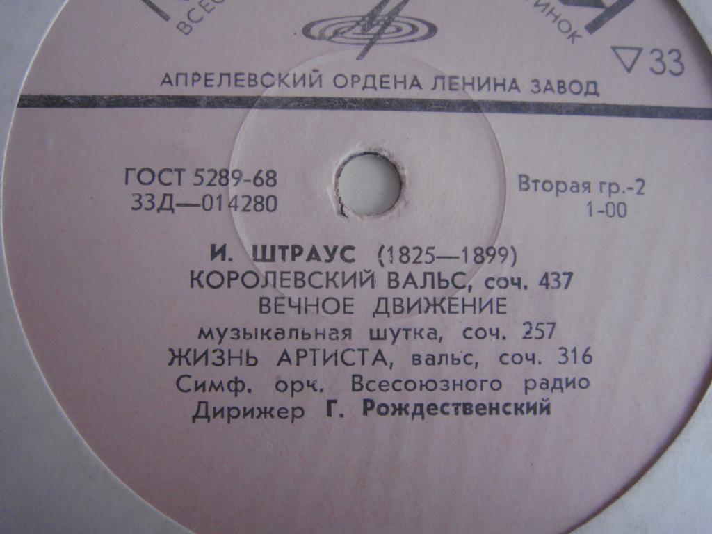 И. ШТРАУС (1825–1899): Вальсы