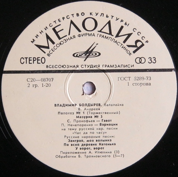 Владимир БОЛДЫРЕВ (балалайка)