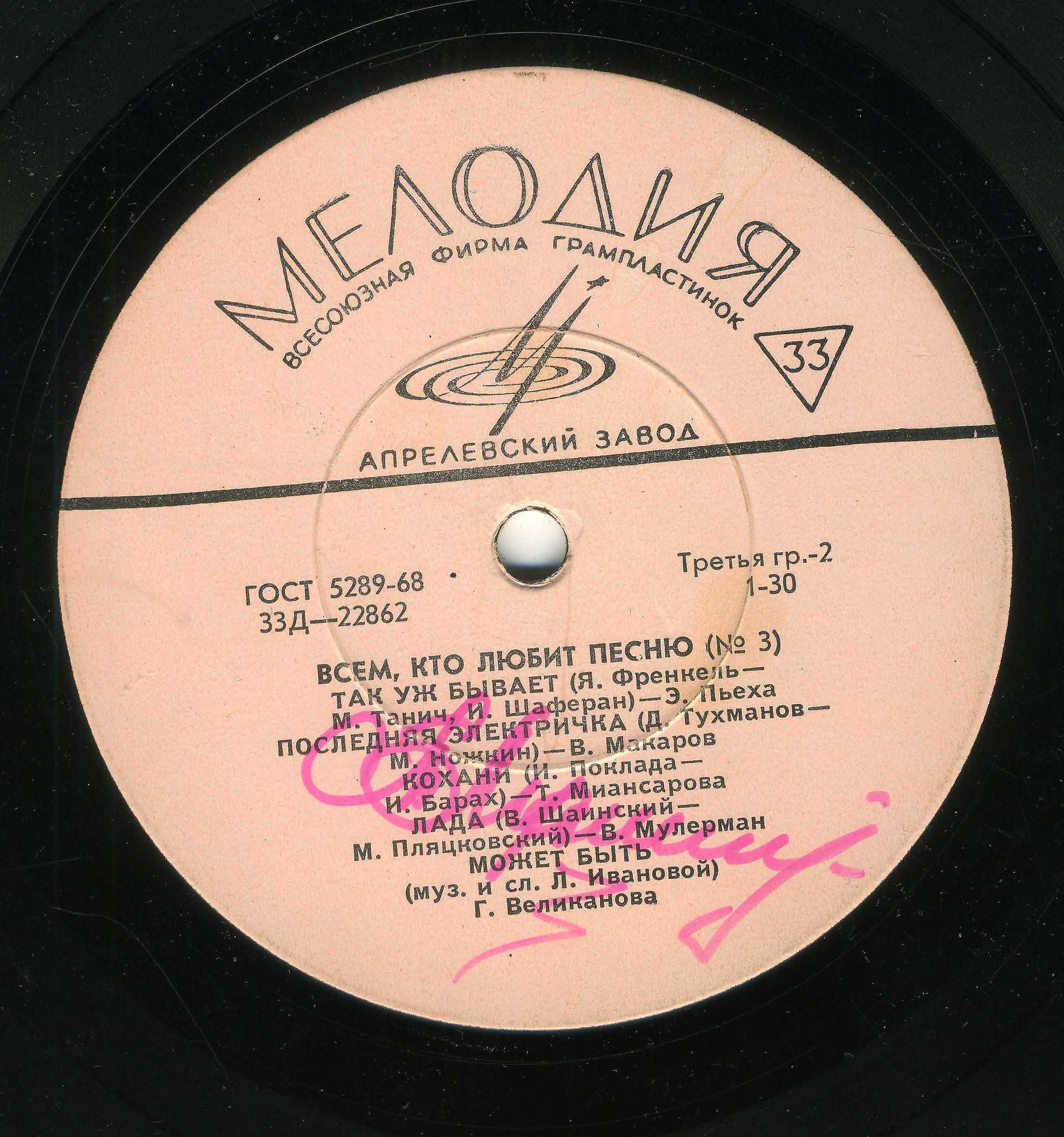 Всем, кто любит песню (№ 3)