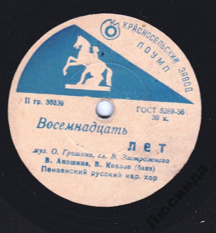 Пензенский русский нар. хор — Восемнадцать лет / Край наш пензенский